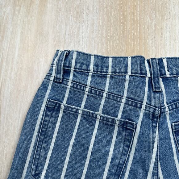 NWT Abercombie & Fitch Annie High Rise Short Stripe Casual Denim Jean Shorts 27 - Picture 15 of 16